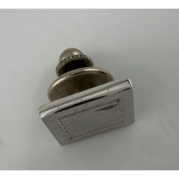 Men's Silver Tone Square Shaped Pin (About 1/2'') - Picture 7 of 11